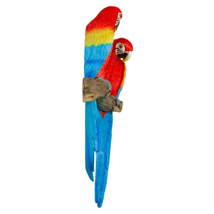 Toscano - Scarlet Macaws Tropical Birds Wall Sculpture