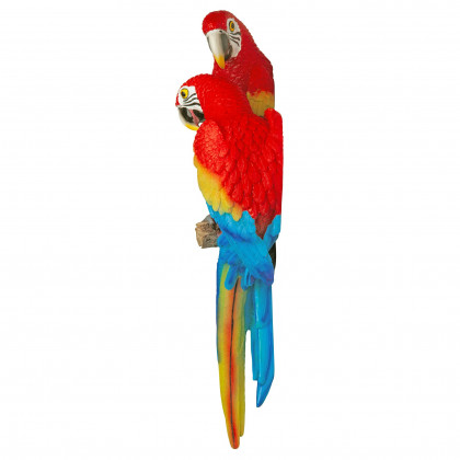 Toscano - Scarlet Macaws Tropical Birds Wall Sculpture