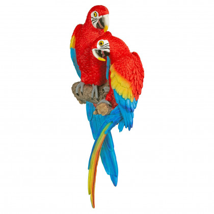 Toscano - Scarlet Macaws Tropical Birds Wall Sculpture