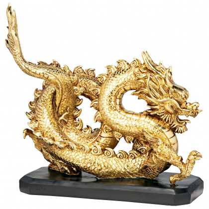 Toscano - Emperor’s Golden Dragon Asian Statue