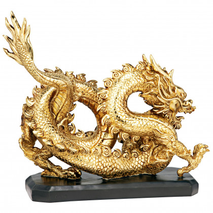 Toscano - Emperor’s Golden Dragon Asian Statue