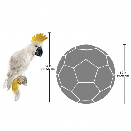 Toscano - Sulphur-Crested Cockatoo Tropical Bird Wall Sculpture