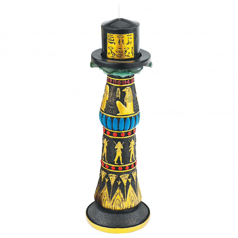 Toscano Temple of Luxor Sculptural Egyptian Candleholder - Rameses