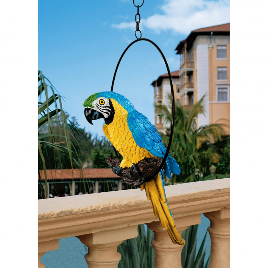 Toscano - Polly in Paradise Parrot on Ring Perch