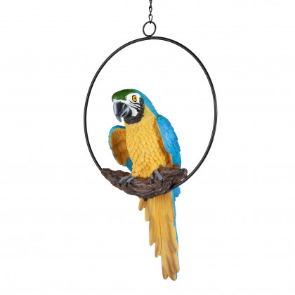Toscano Polly in Paradise Parrot on Ring Perch - Medium
