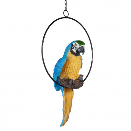Toscano Polly in Paradise Parrot on Ring Perch - Medium