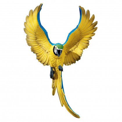 Toscano - Phineas the Flapping Macaw Bird Wall Sculpture