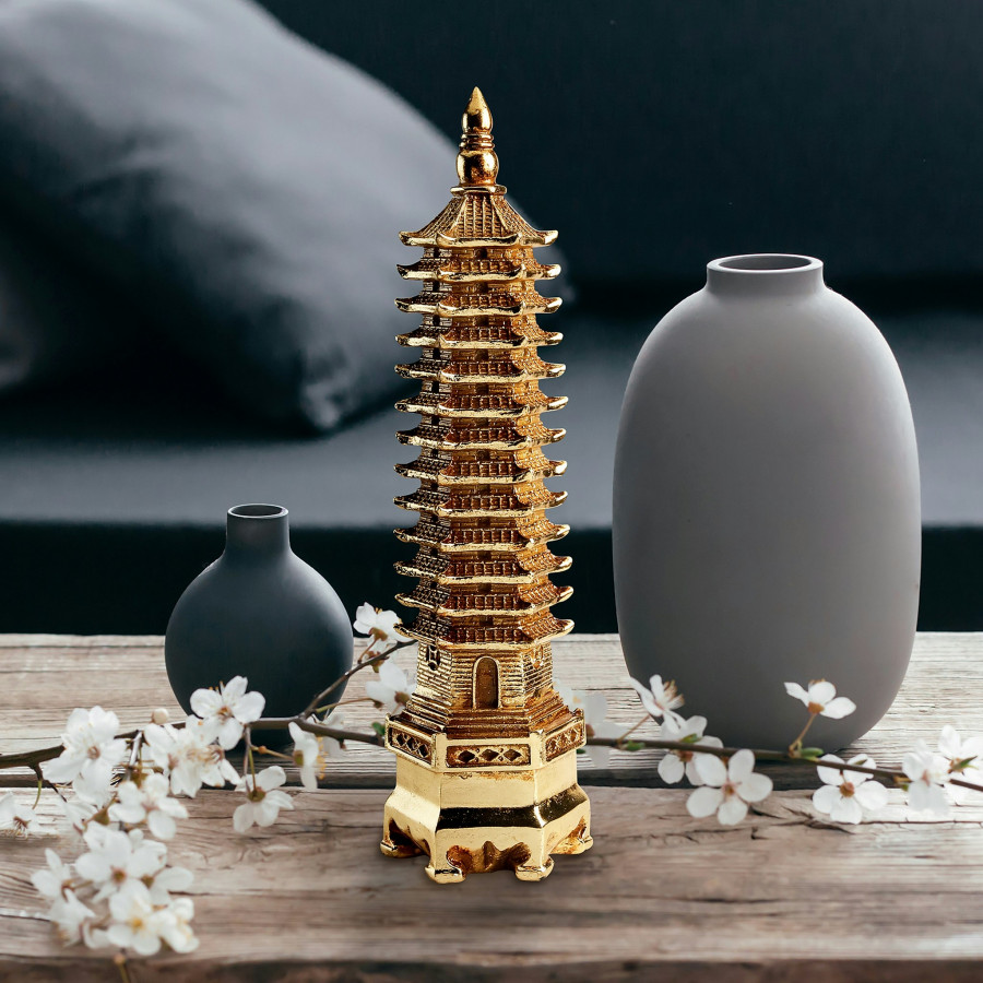 Toscano - Golden Wen Chang Asian Pagoda Tower Statue