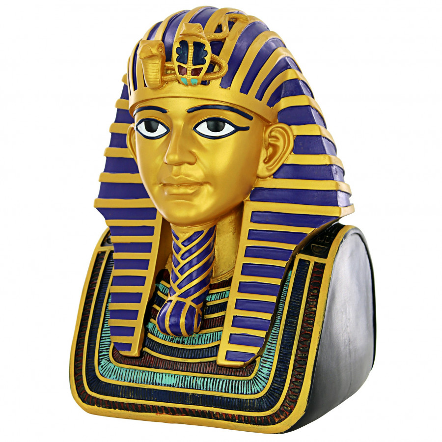 Toscano Golden Shroud of Tutankhamen Egyptian Bust Statue - Large