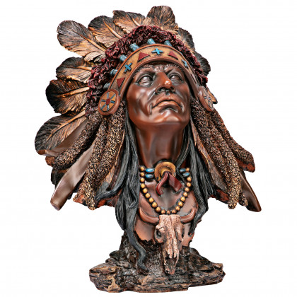 Toscano - Native American Chief of the Plaines Bust Statue