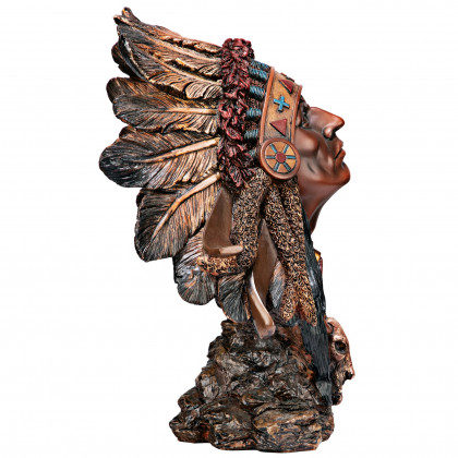 Toscano - Native American Chief of the Plaines Bust Statue