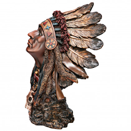 Toscano - Native American Chief of the Plaines Bust Statue