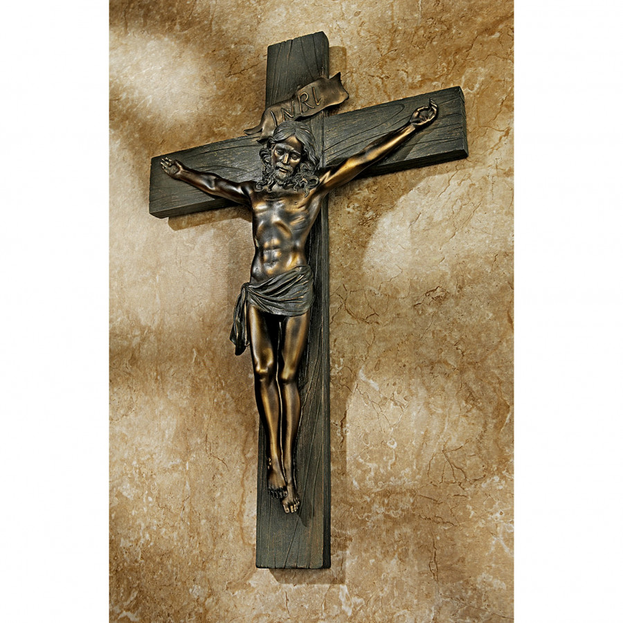 Toscano - Crucifixion Cross of Jesus Christ Wall Sculpture