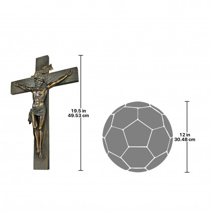 Toscano - Crucifixion Cross of Jesus Christ Wall Sculpture