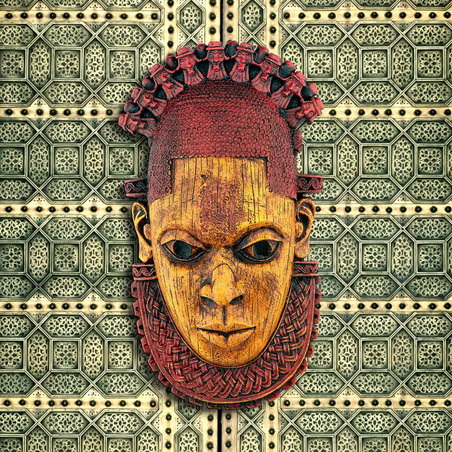 Toscano - Queen Mother Iyoba African Mask Wall Sculpture