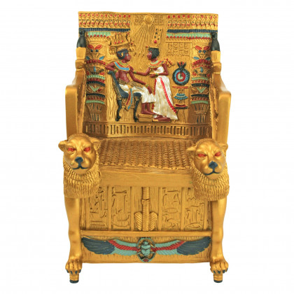 Toscano - King Tut Throne Egyptian Treasure Box in Gold