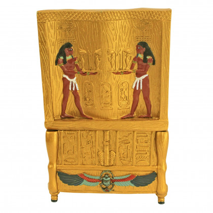Toscano - King Tut Throne Egyptian Treasure Box in Gold