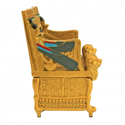 Toscano - King Tut Throne Egyptian Treasure Box in Gold