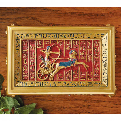 Toscano - The Pharaoh Chariot Treasure Box in Gold