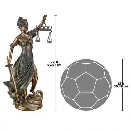 Toscano Goddess of Justice Themis Statue - Large