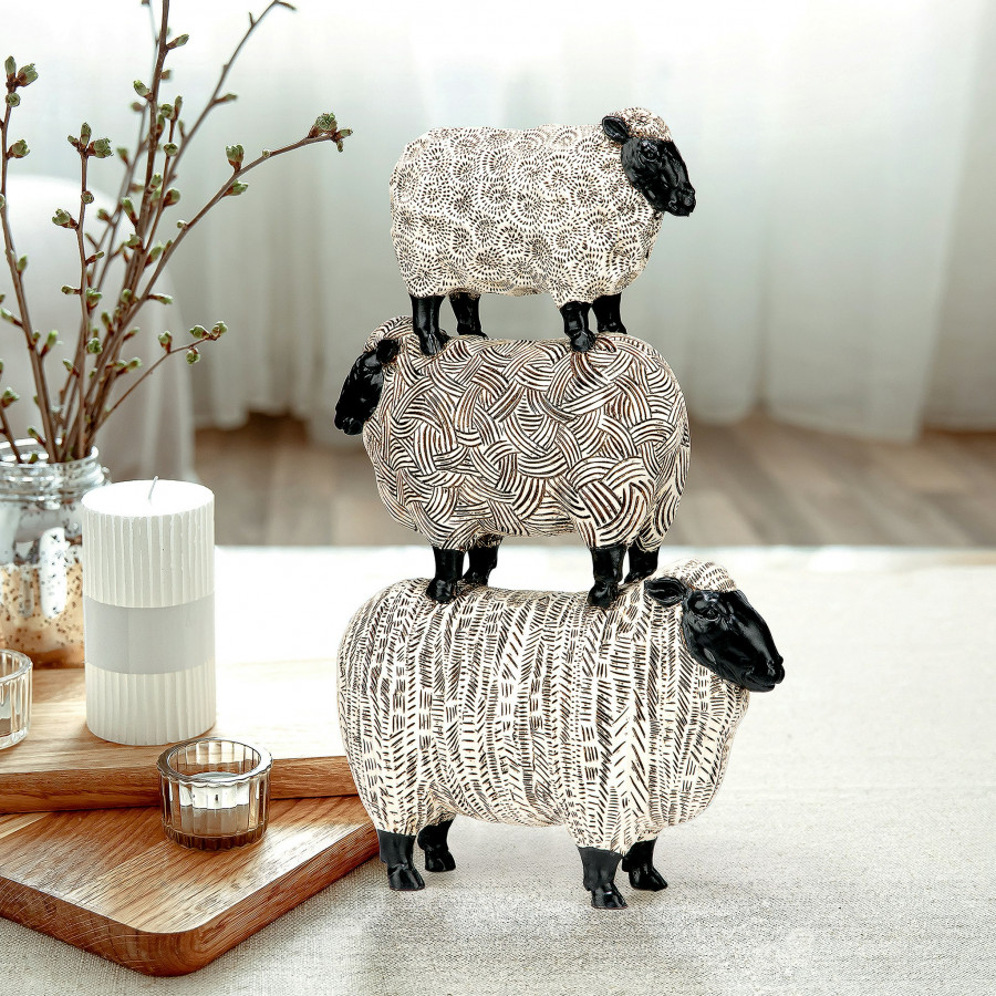 Toscano - Stacked Sheep Spirit Animal Statue