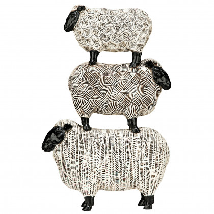 Toscano - Stacked Sheep Spirit Animal Statue