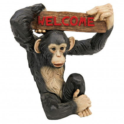 Toscano - Monkey Business Jungle Welcome Sign Statue