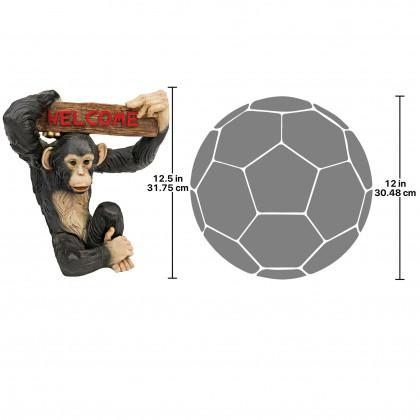 Toscano - Monkey Business Jungle Welcome Sign Statue