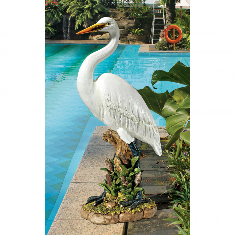 Toscano - The Great White Egret Statue