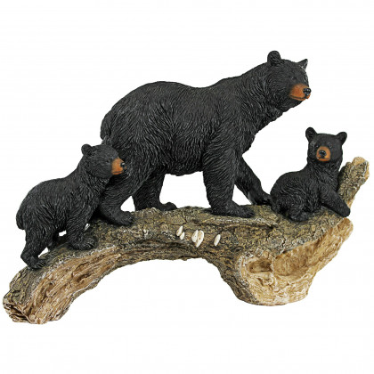 Toscano - Controlling the CubsMother Black Bear Animal Statue