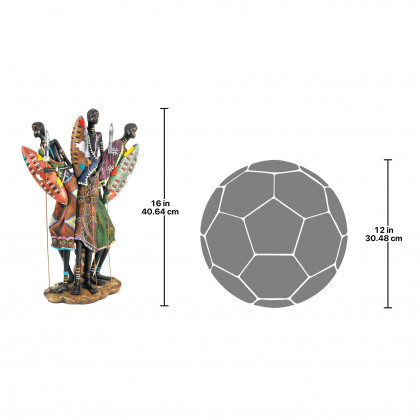 Toscano - Zulu Warriors of South Africa Statue