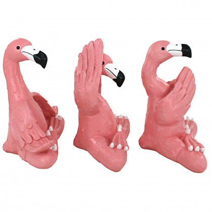 Toscano The Zen of Pink Flamingos Yoga Garden Statues