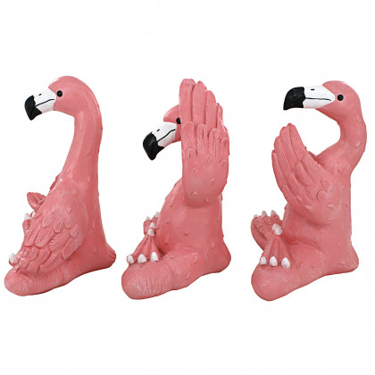 Toscano The Zen of Pink Flamingos Yoga Garden Statues