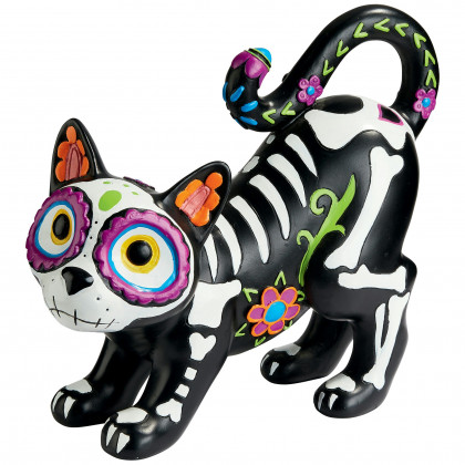 Toscano - Dia de los Muertos El Gatto Sugar Skull Cat Statue