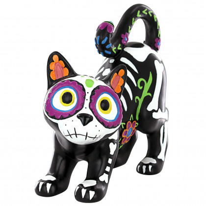 Toscano - Dia de los Muertos El Gatto Sugar Skull Cat Statue