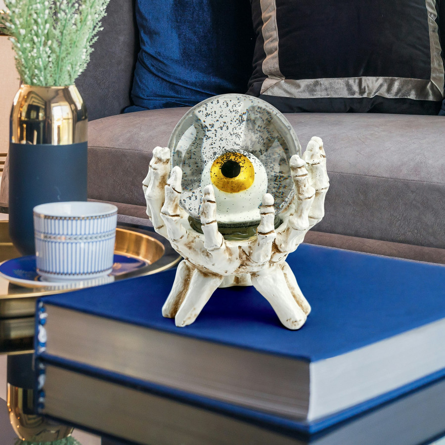 Toscano - All-Seeing Eye of the Skeleton Water Globe Statue