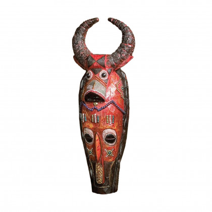Toscano Mask of the Congo African Wall Sculpture - Cape Buffalo
