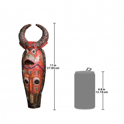 Toscano Mask of the Congo African Wall Sculpture - Cape Buffalo