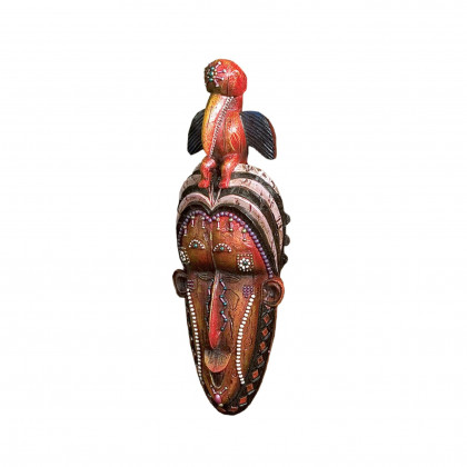 Toscano Mask of the Congo African Wall Sculpture - Hornbill