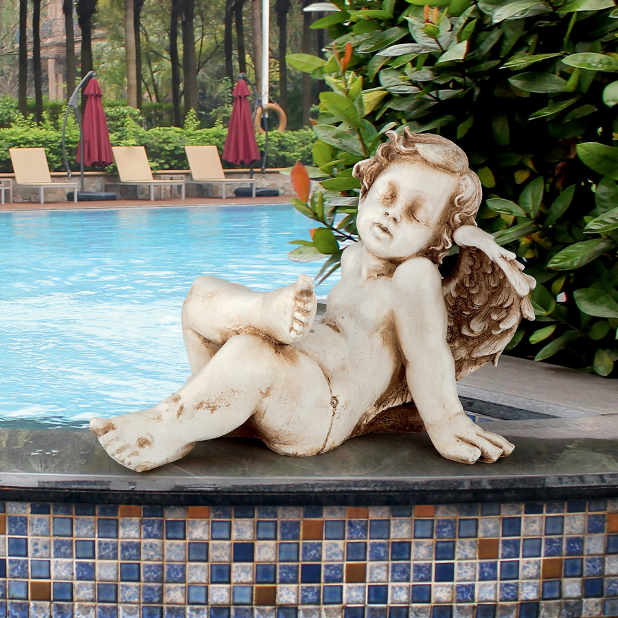 Toscano - Pause for Repose Garden Angel Statue