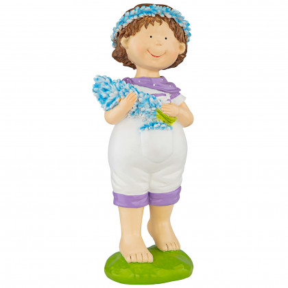 Toscano Bluebonnet Twins Springtime Child Garden Statue - Thierry Boy