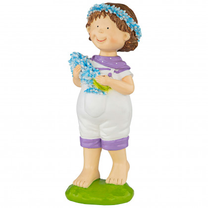 Toscano Bluebonnet Twins Springtime Child Garden Statue - Thierry Boy