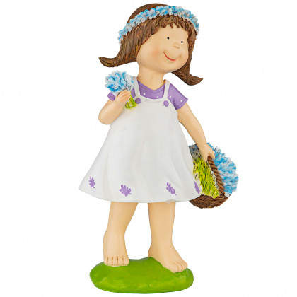 Toscano Bluebonnet Twins Springtime Child Garden Statue - Juliette Girl