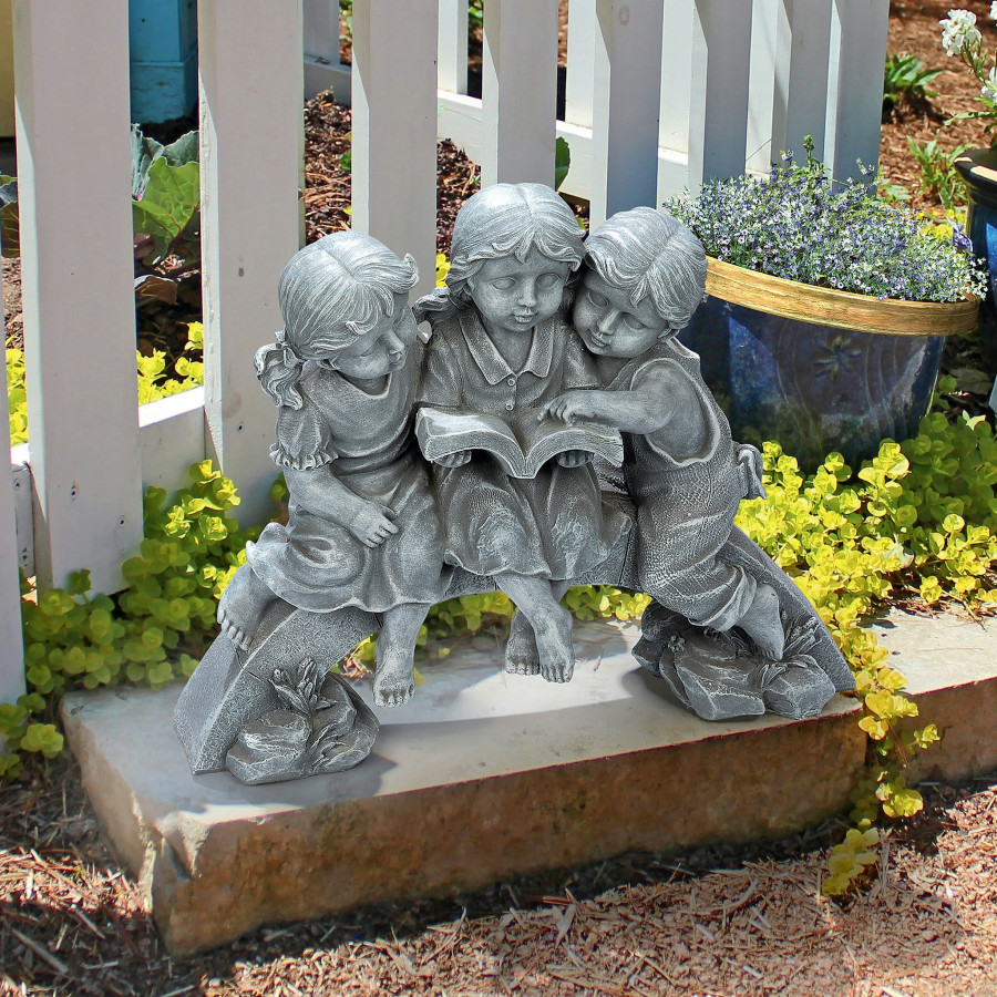 Toscano - Nature Scholars Reading Children Garden Statue