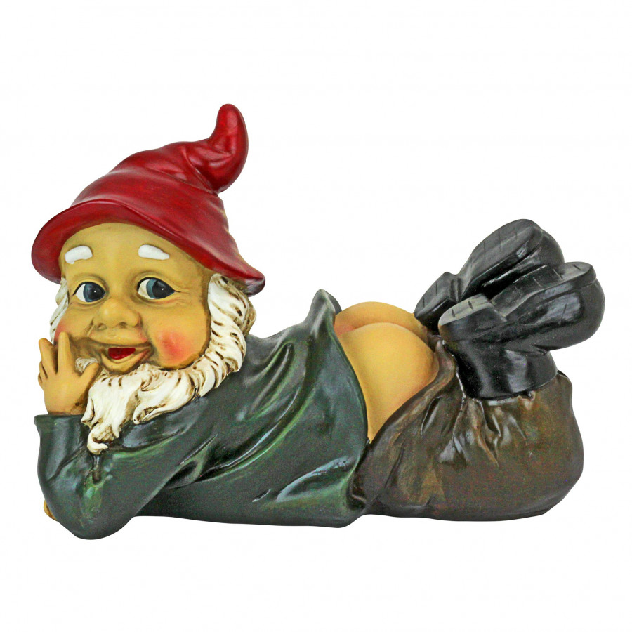 Toscano - Sun Dont Shine Mooning Naughty Garden Gnome Statue