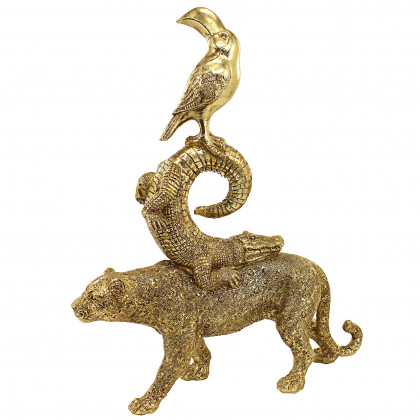 Toscano - Exotic Trio Stacked Animal Kingdom Statue