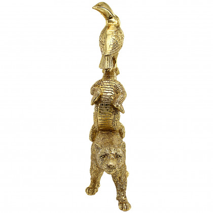 Toscano - Exotic Trio Stacked Animal Kingdom Statue