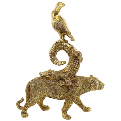 Toscano - Exotic Trio Stacked Animal Kingdom Statue