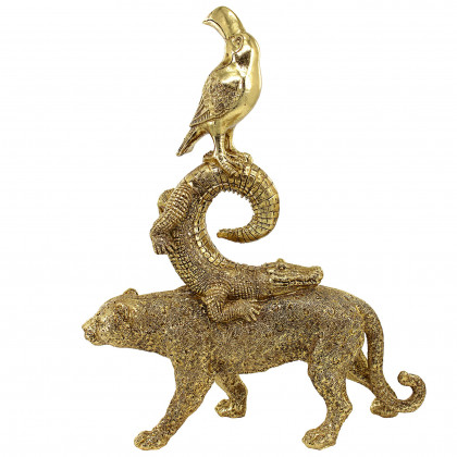 Toscano - Exotic Trio Stacked Animal Kingdom Statue