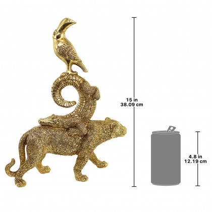Toscano - Exotic Trio Stacked Animal Kingdom Statue